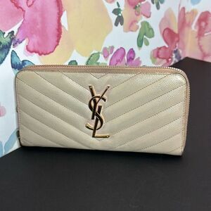 💯Authentic YSL Full Zipped Long Wallet🍀